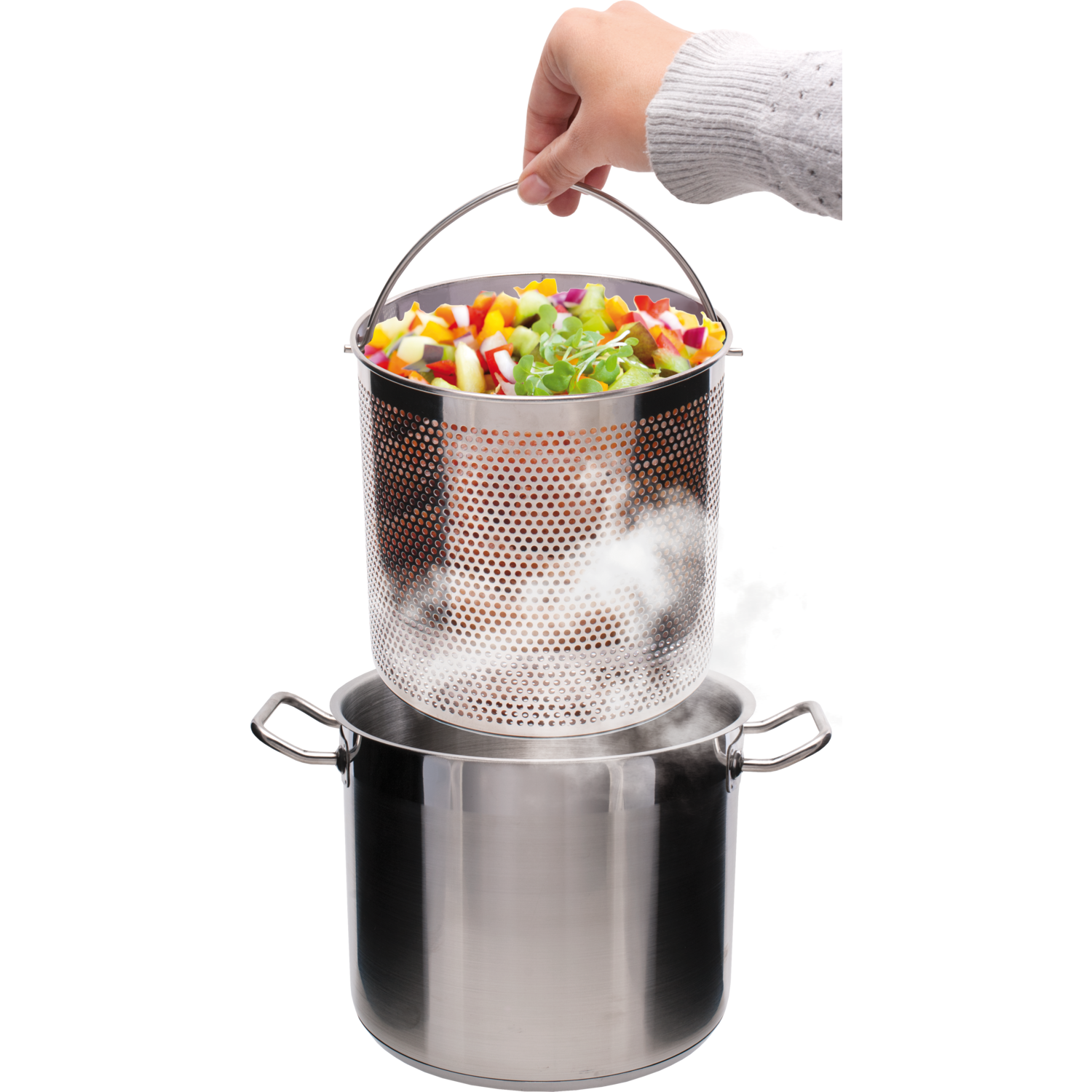 GUSTO CASA - Cestello Forato in acciaio diametro 15cm